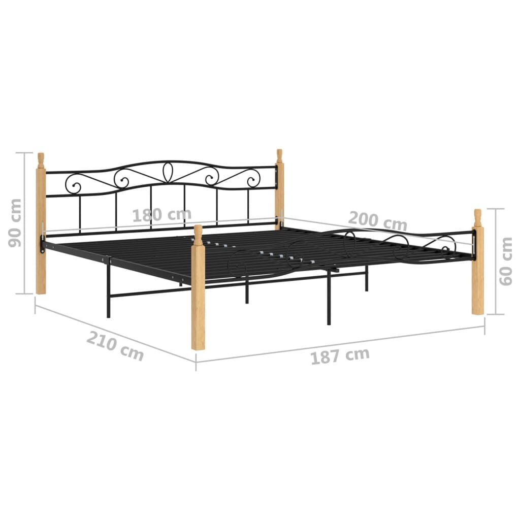 vidaXL Bed 180x200 Zwart Eiken -35%! Nieuwstaat!