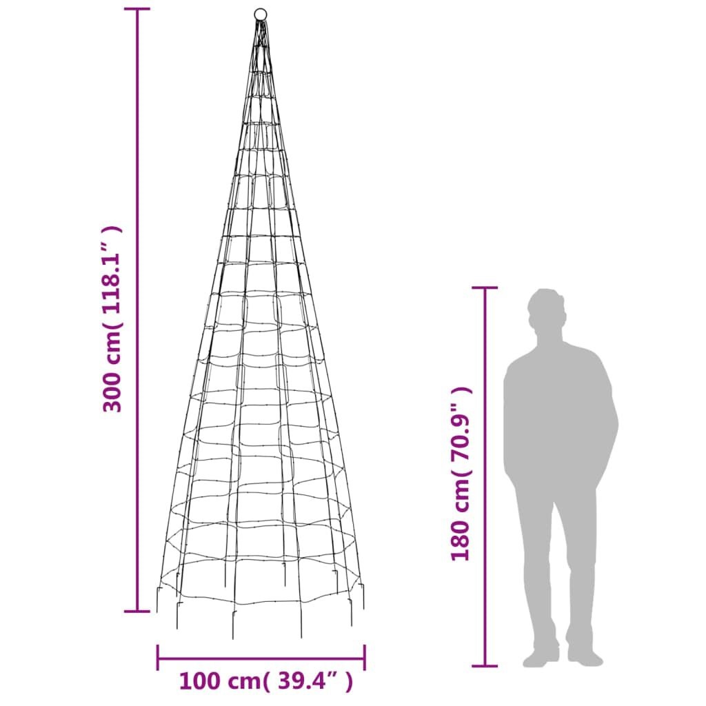 LED Kerstboom voor Vlaggenmast - 300cm, Warm Wit, 47% Korting!