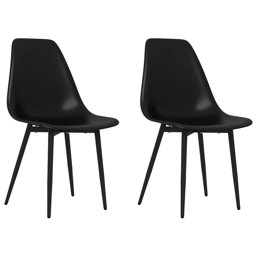 vidaXL Eetkamerstoelen Zwart (2 stuks) - 47% Korting!