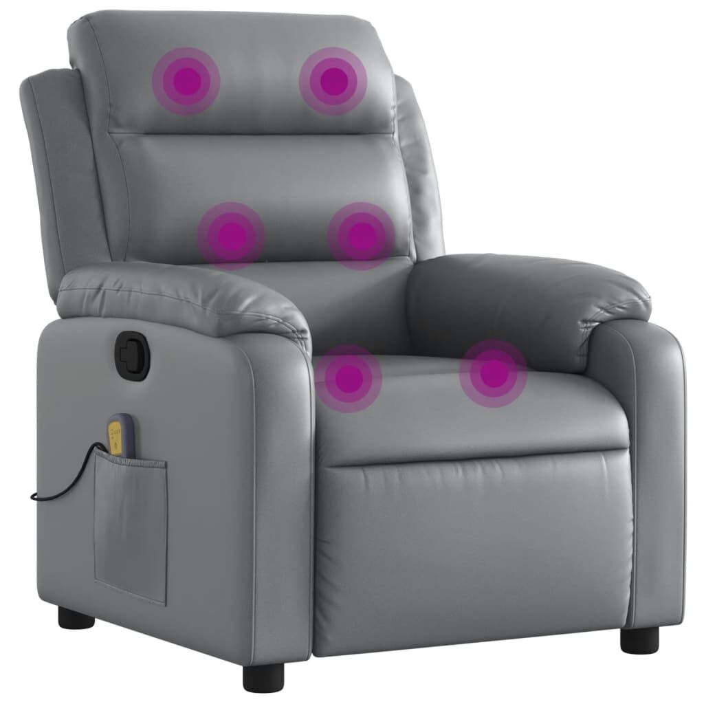 vidaXL Massagestoel Grijs Kunstleer - 42% Korting!