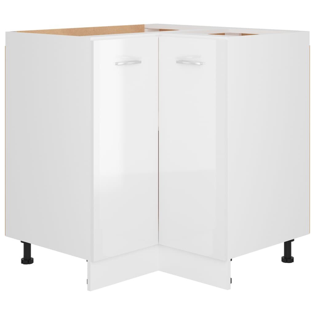 vidaXL Hoekonderkast Lyon Wit Hoogglans -75,5x75,5cm - 41% Korting!