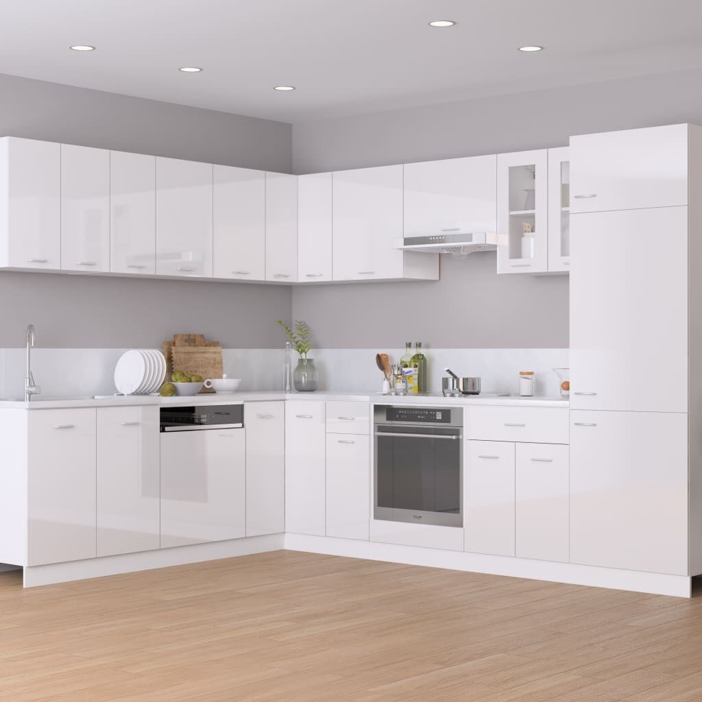 vidaXL Hoekonderkast Lyon Wit Hoogglans -75,5x75,5cm - 41% Korting!