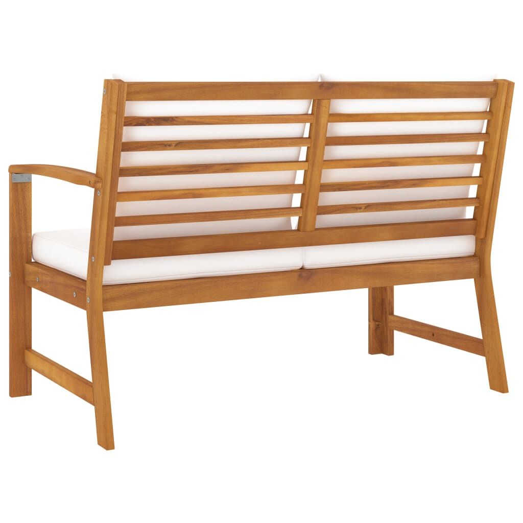 Tuinbank Acaciahout Crème Kussens -51%! Perfecte Staat