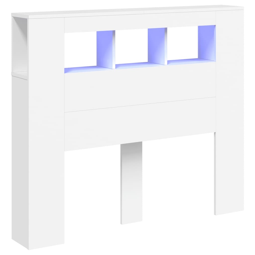 vidaXL LED Hoofdbord 120cm Wit - Zo Goed Als Nieuw! 42% Korting