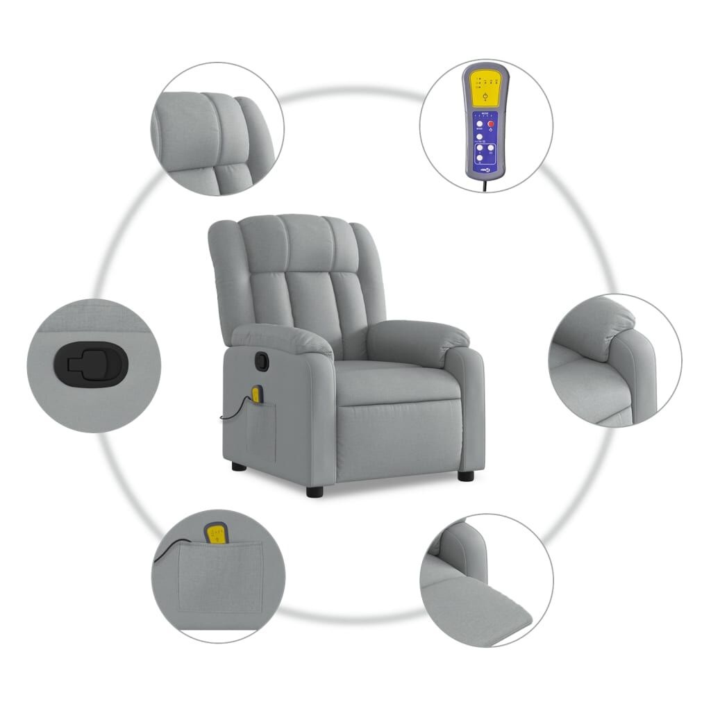 Massagestoel Lichtgrijs - 42% Korting! Relaxen voor Weinig!