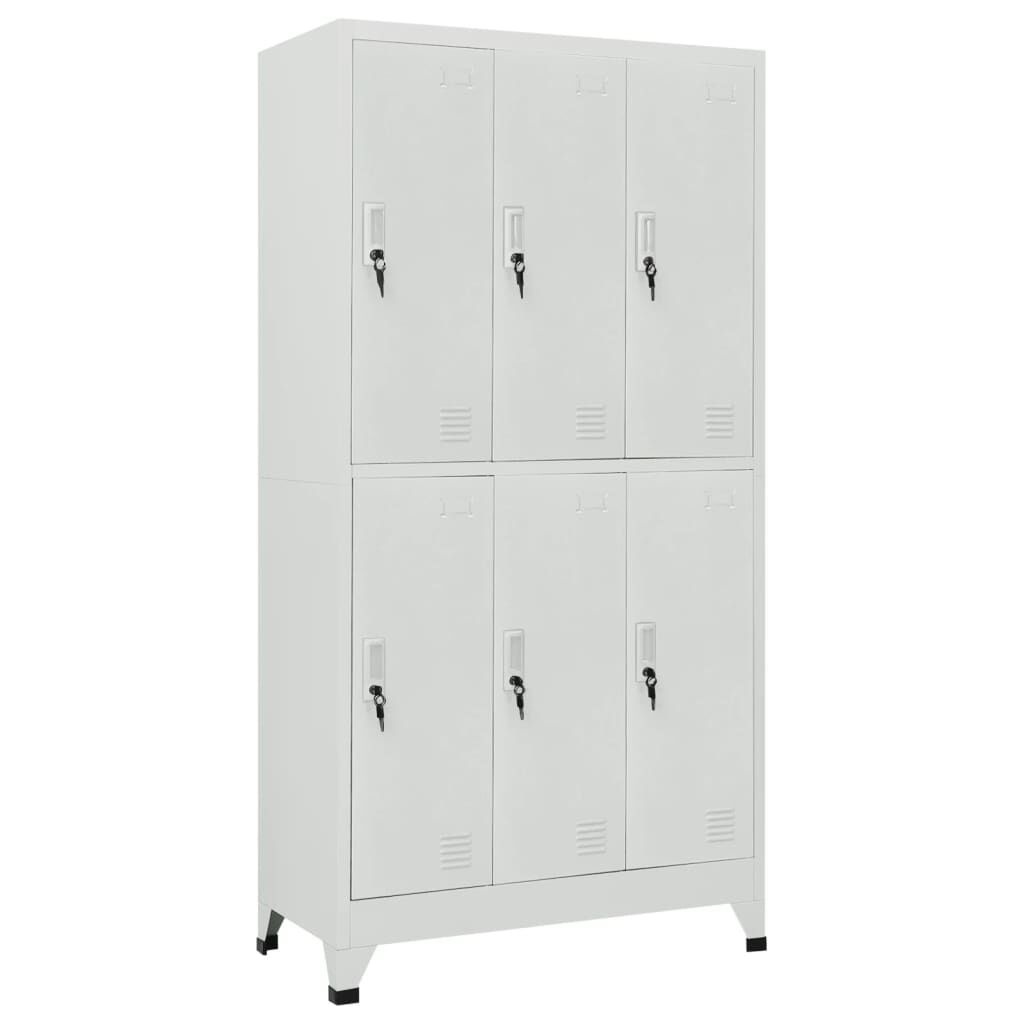 vidaXL Lockerkast Grijs - 6 Vakken - 42% Korting!