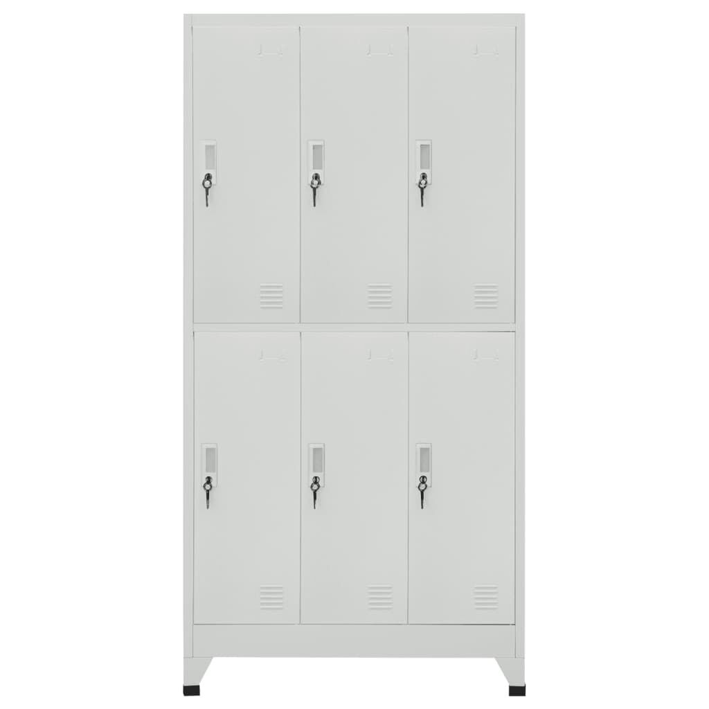 vidaXL Lockerkast Grijs - 6 Vakken - 42% Korting!