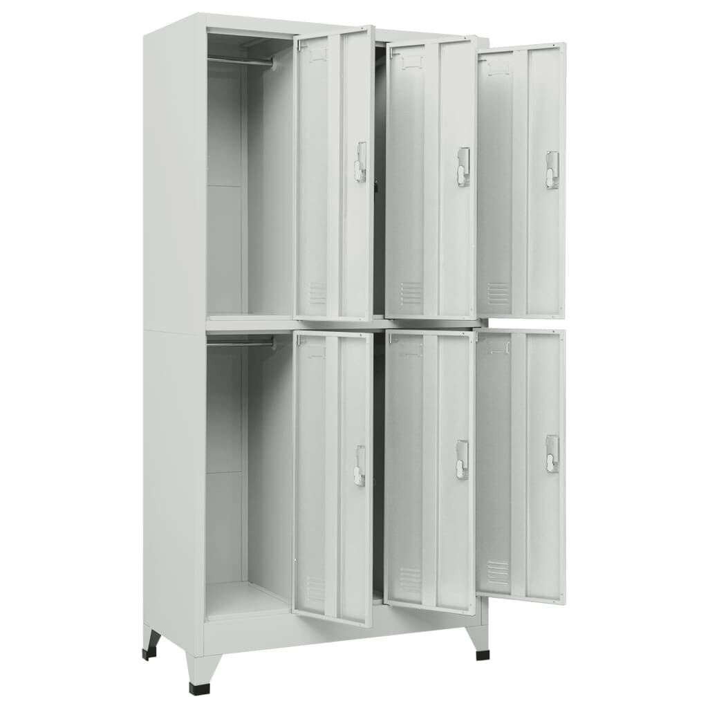 vidaXL Lockerkast Grijs - 6 Vakken - 42% Korting!