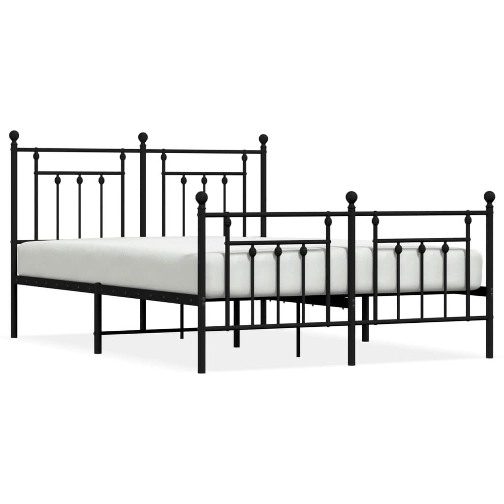 VidaXL Bedframe 140x190 Zwart Metaal -41% Korting!