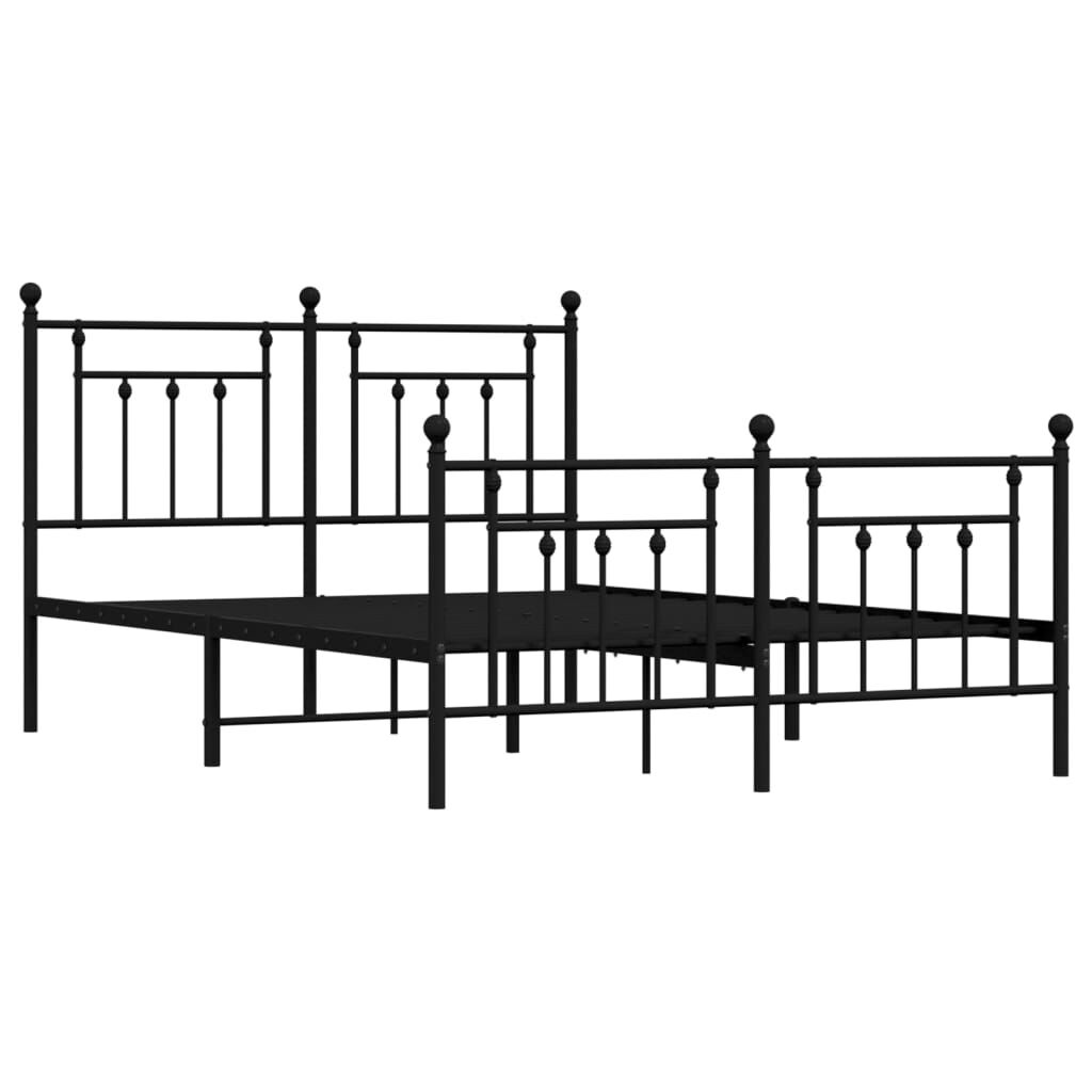 VidaXL Bedframe 140x190 Zwart Metaal -41% Korting!