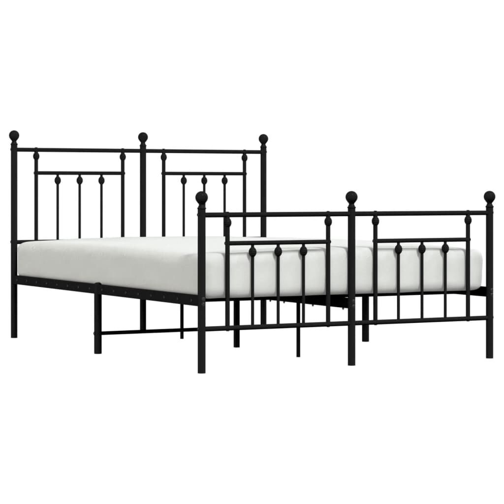 VidaXL Bedframe 140x190 Zwart Metaal -41% Korting!