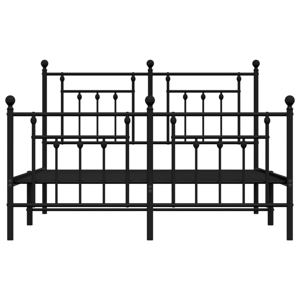 VidaXL Bedframe 140x190 Zwart Metaal -41% Korting!
