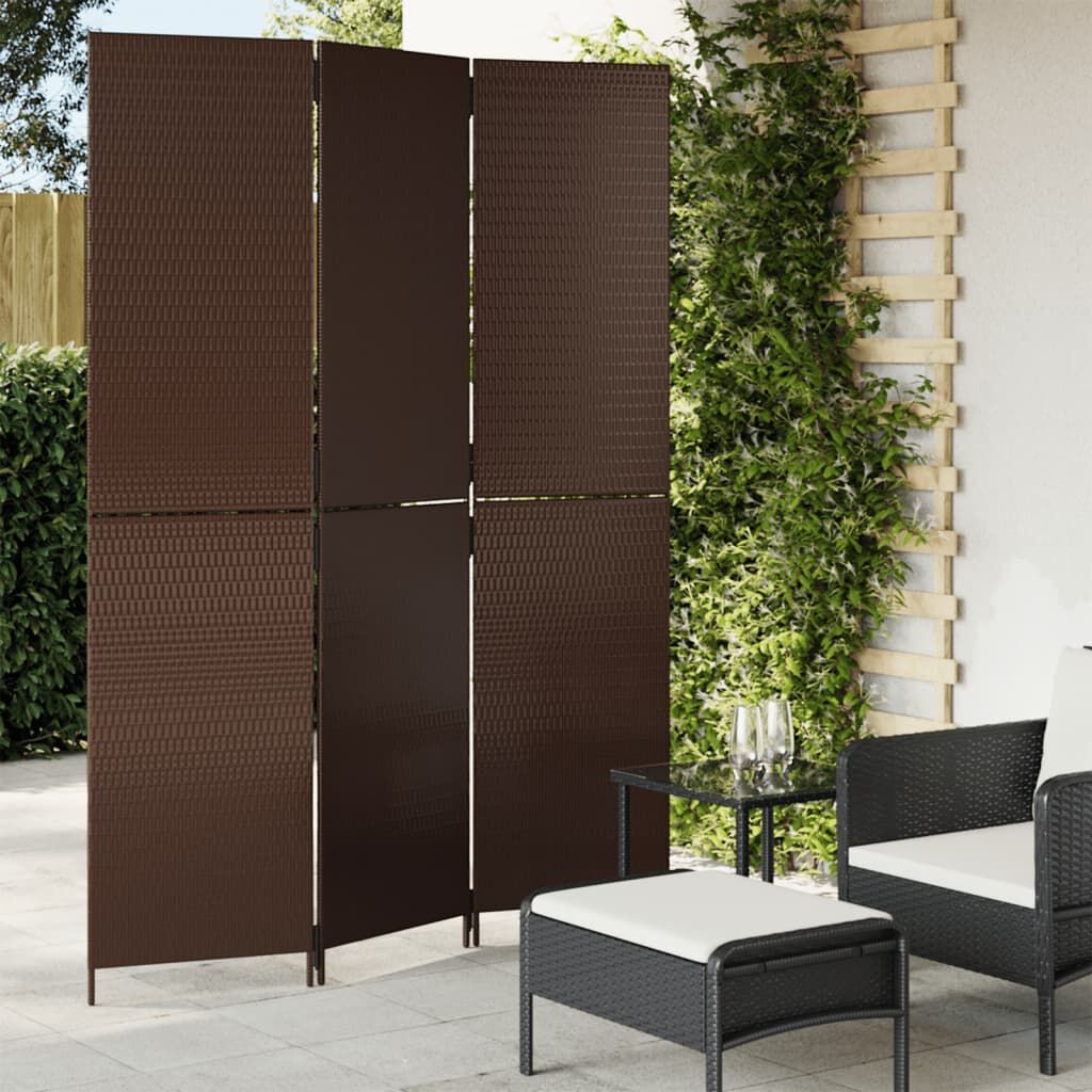 Kamerscherm 3 Panelen Bruin Rattan - 41% Korting!