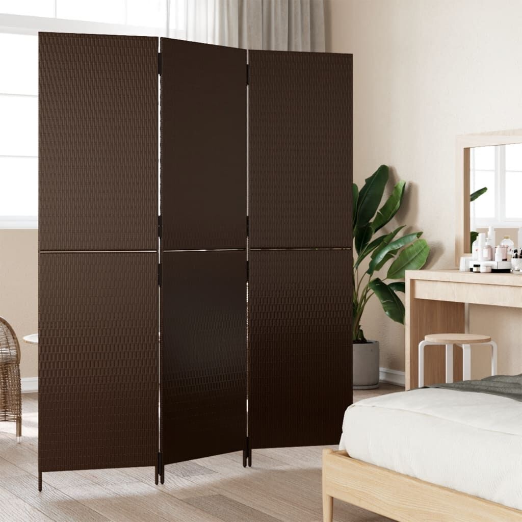 Kamerscherm 3 Panelen Bruin Rattan - 41% Korting!