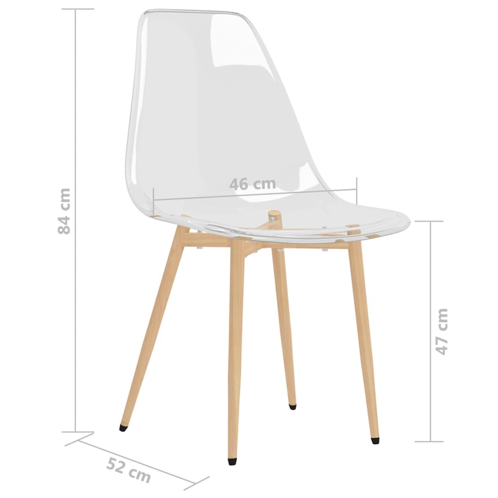 VidaXL Eetkamerstoelen (4 st) PET Transparant - 42% Korting!