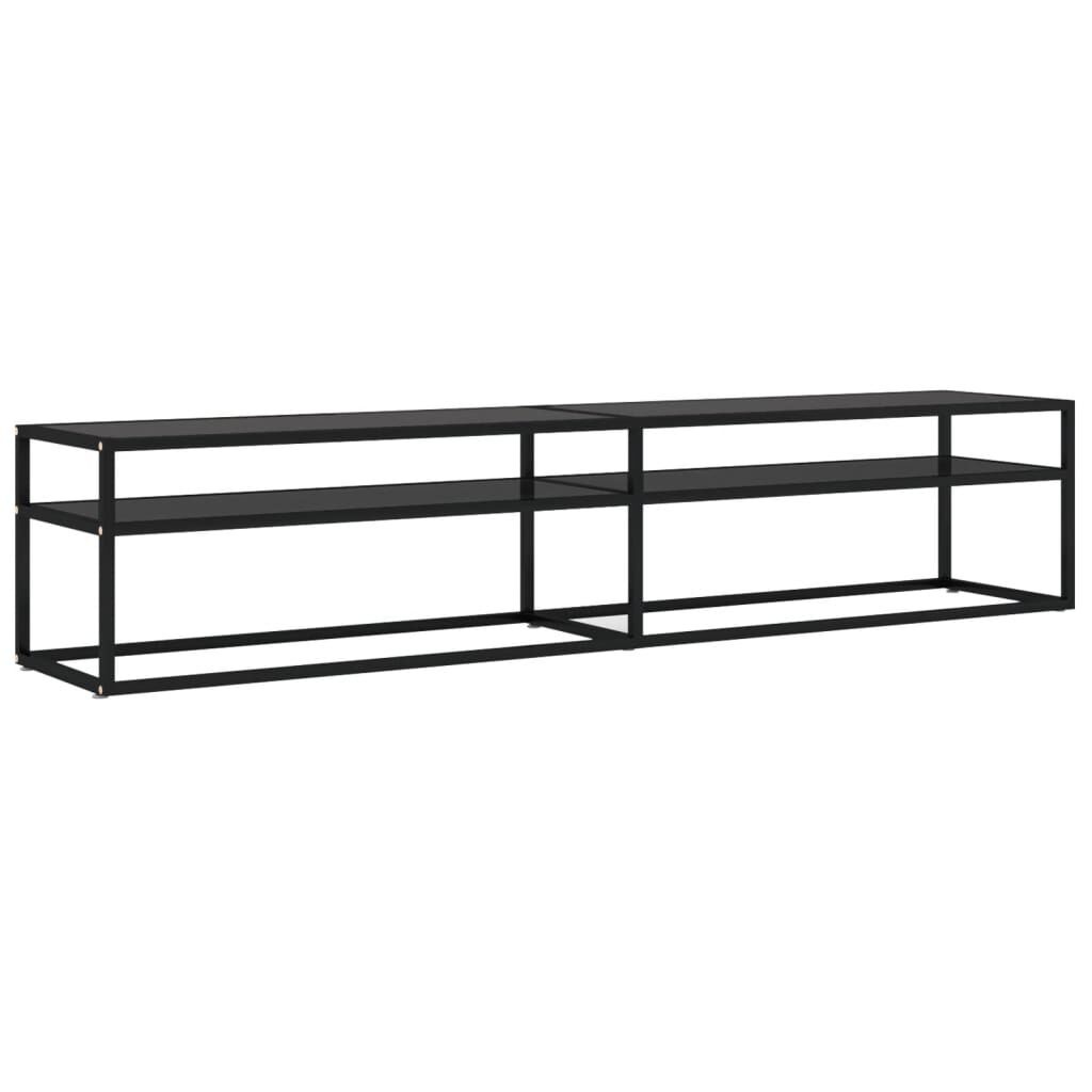 vidaXL TV-Meubel Zwart Glas 200cm - 35% Korting!