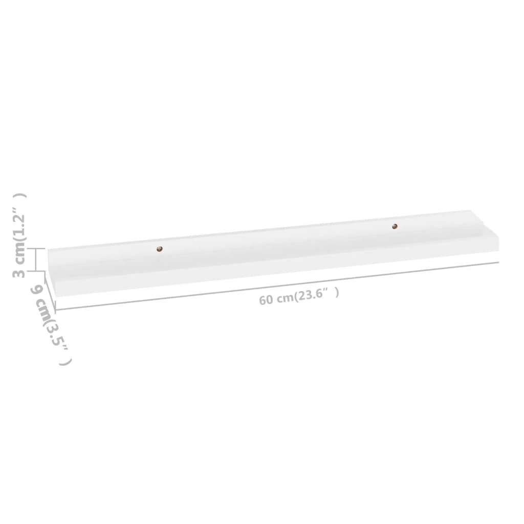 vidaXL Wandschappen 4 st Wit 60cm - 35% Korting!