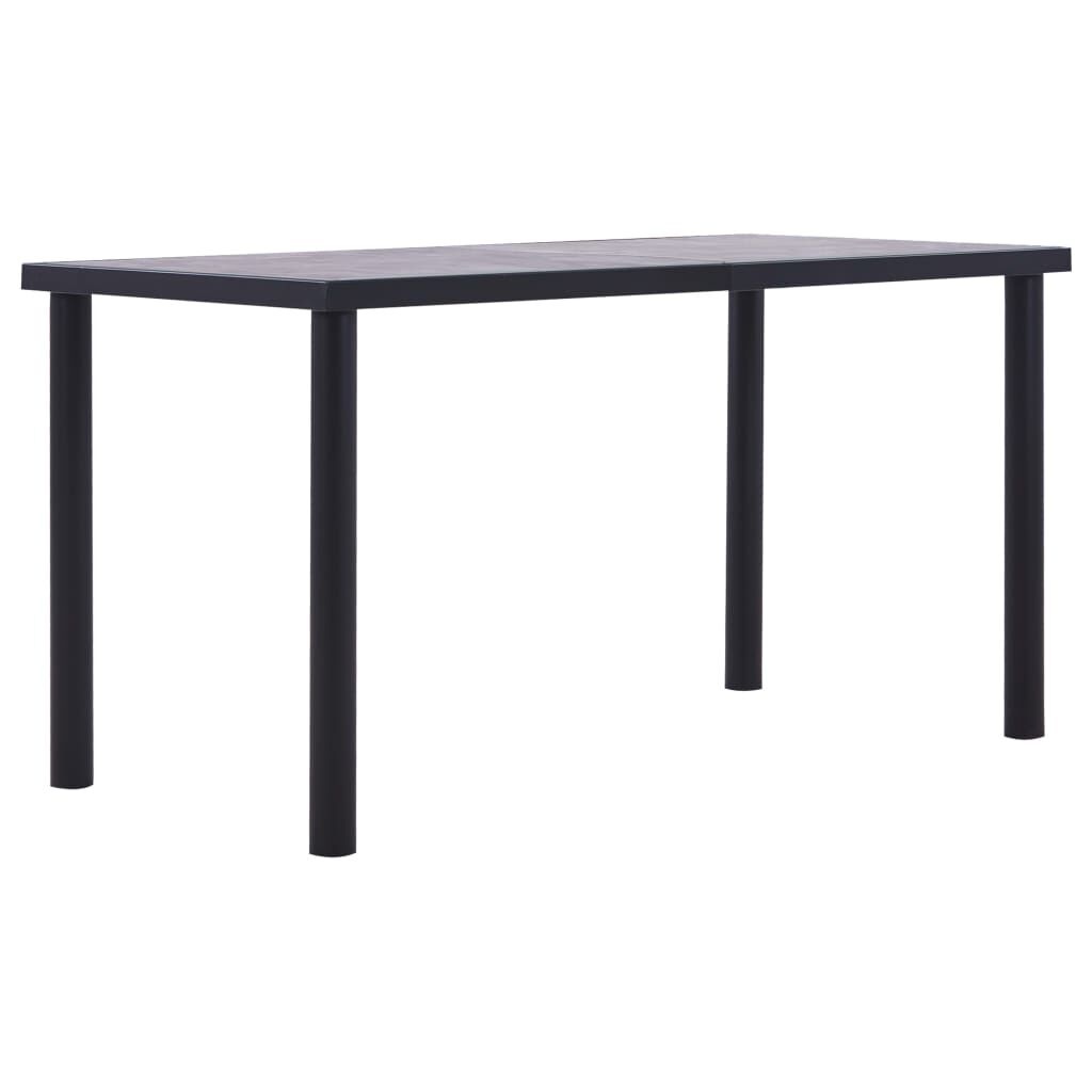 vidaXL Eettafel Zwart/Betongrijs 140cm - 65% Korting!