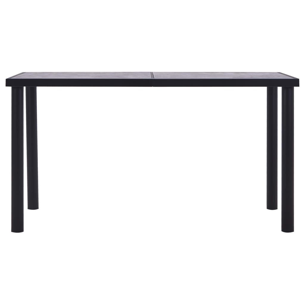 vidaXL Eettafel Zwart/Betongrijs 140cm - 65% Korting!