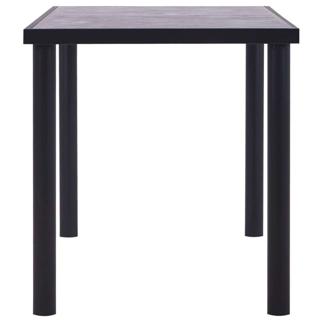 vidaXL Eettafel Zwart/Betongrijs 140cm - 65% Korting!
