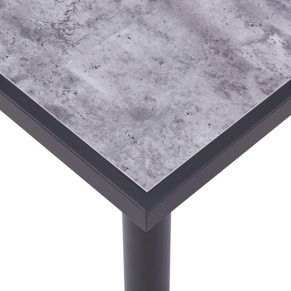 vidaXL Eettafel Zwart/Betongrijs 140cm - 65% Korting!