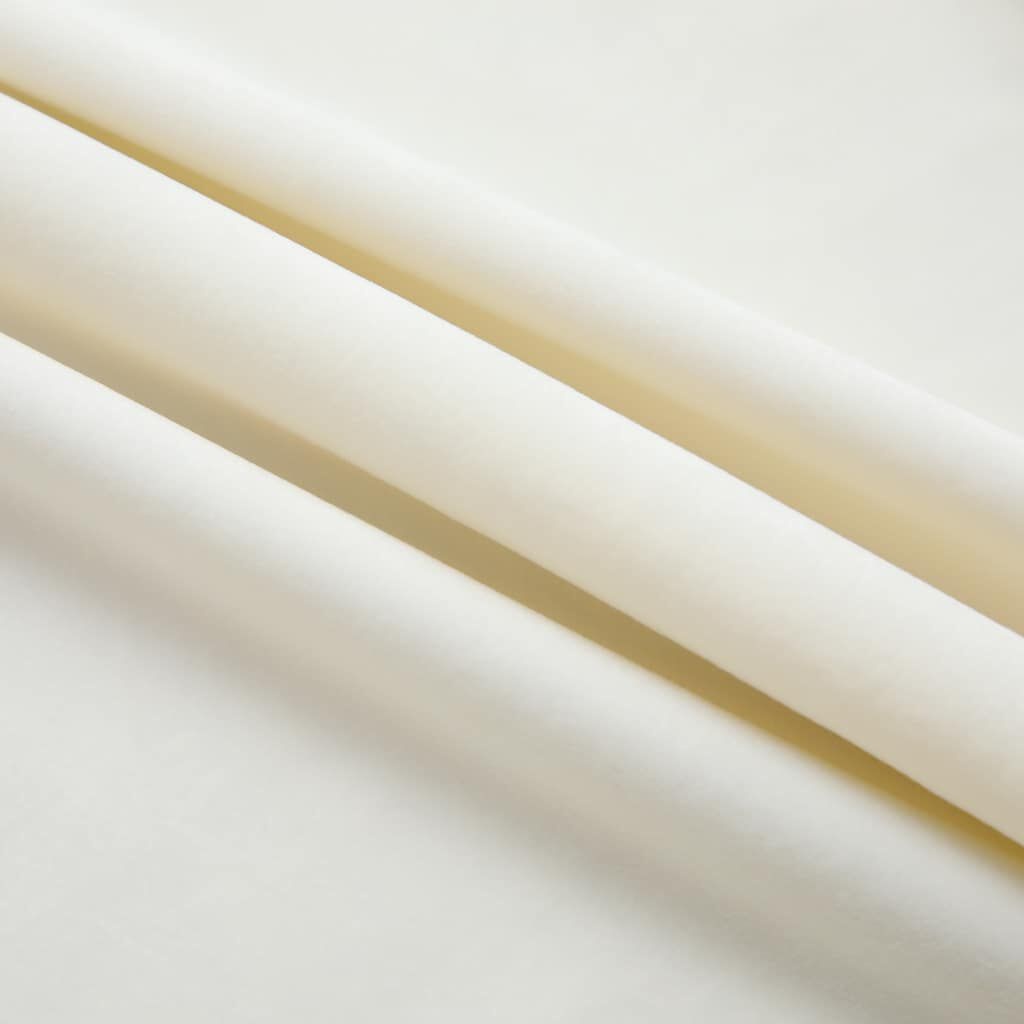 VidaXL Verduisterende Fluweel Gordijnen Crème 140x245cm -35%