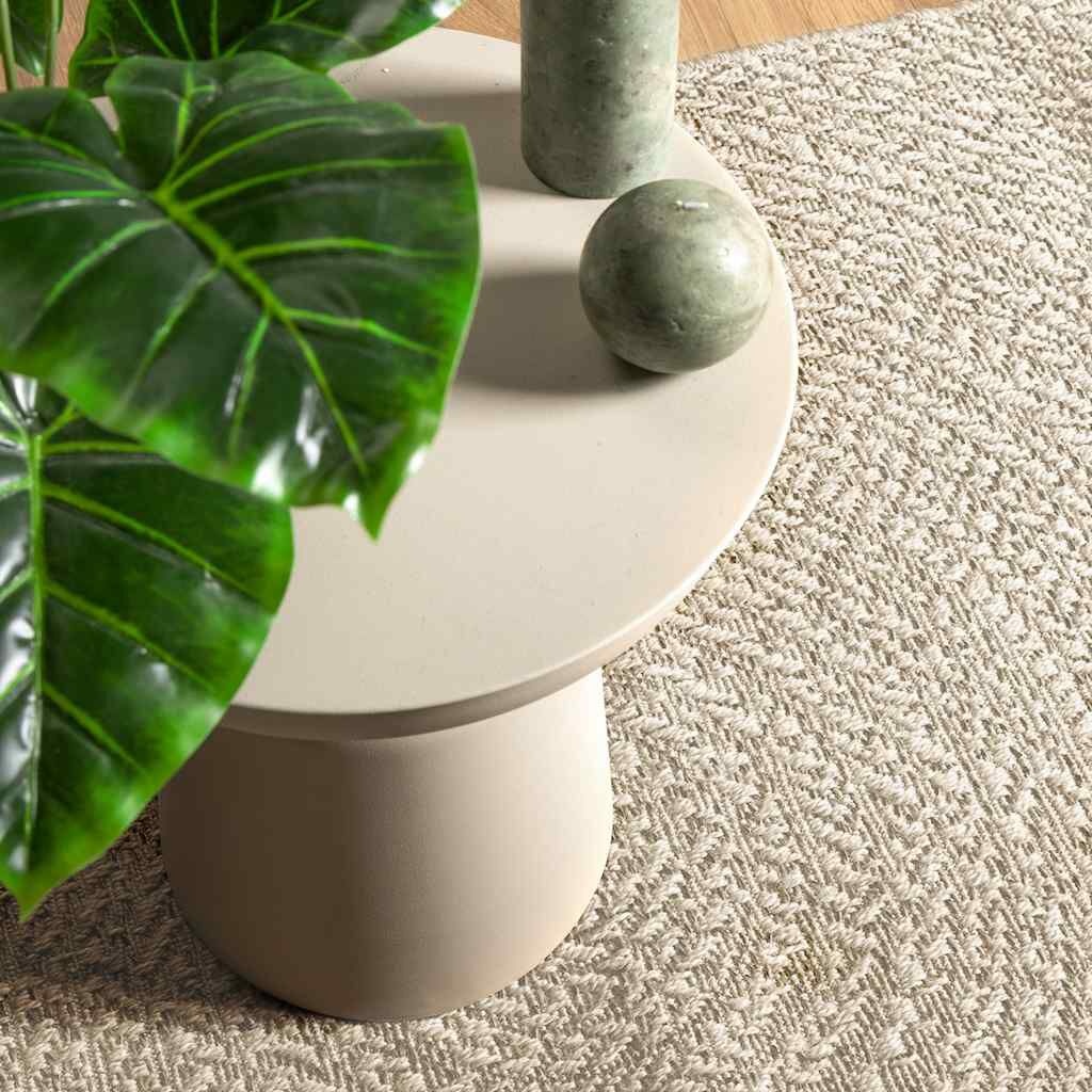 vidaXL Vloerkleed ZIZUR Crème 120x120cm - 35% Korting!