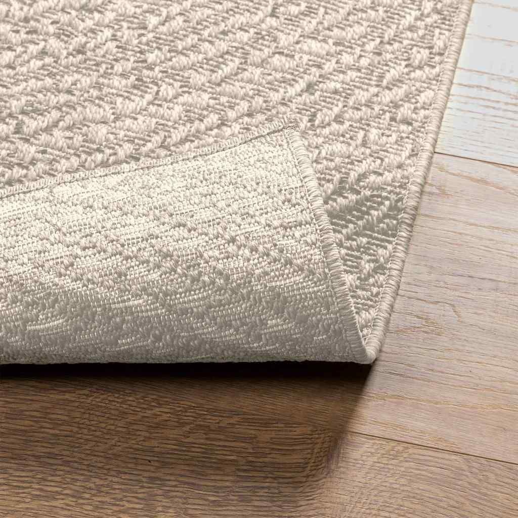 vidaXL Vloerkleed ZIZUR Crème 120x120cm - 35% Korting!