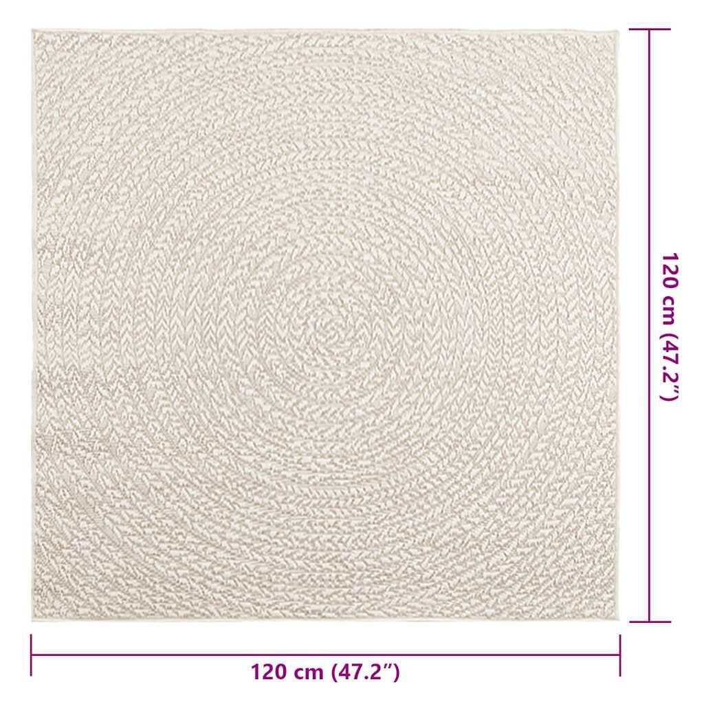 vidaXL Vloerkleed ZIZUR Crème 120x120cm - 35% Korting!