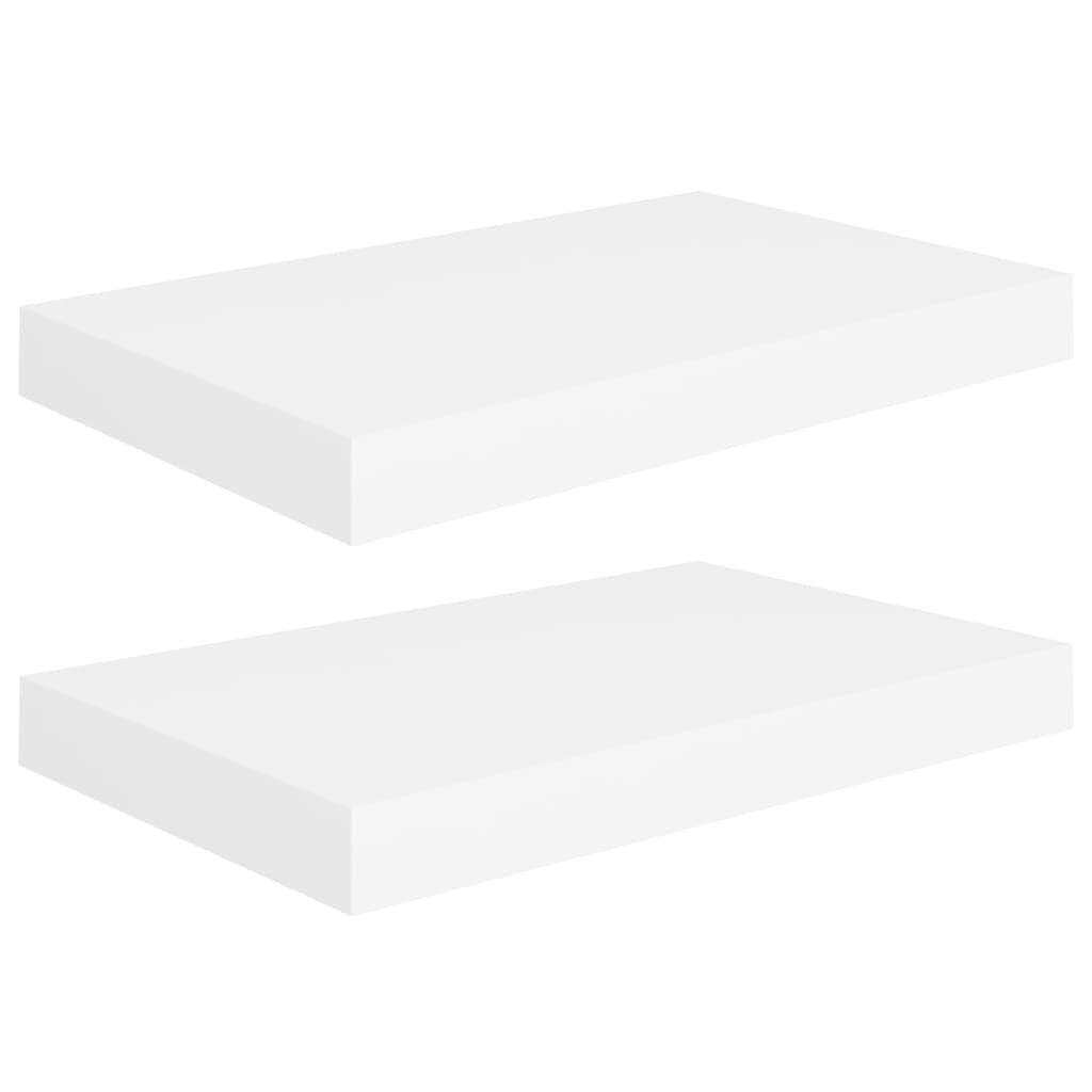vidaXL Zwevende Wandschappen Wit (2 st) - 42% Korting!