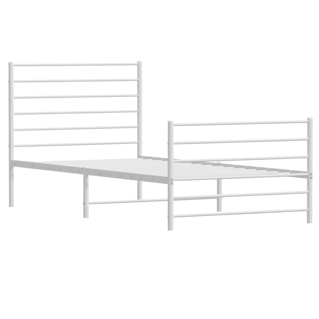 vidaXL Bedframe 90x190 cm - Wit Metaal - 41% Korting!
