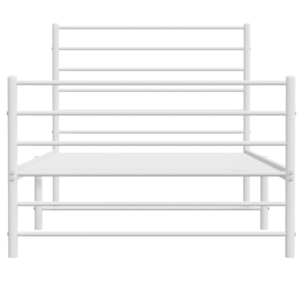 vidaXL Bedframe 90x190 cm - Wit Metaal - 41% Korting!