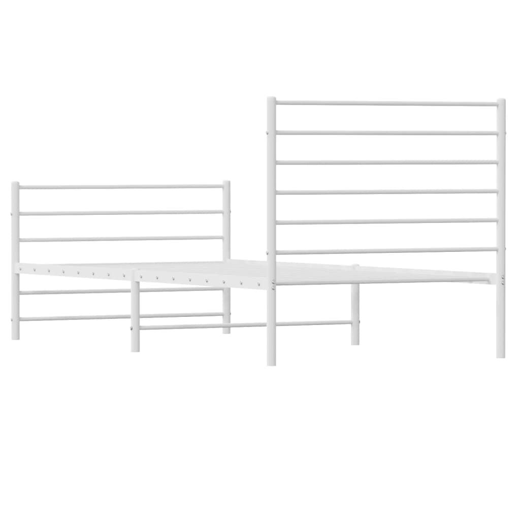 vidaXL Bedframe 90x190 cm - Wit Metaal - 41% Korting!