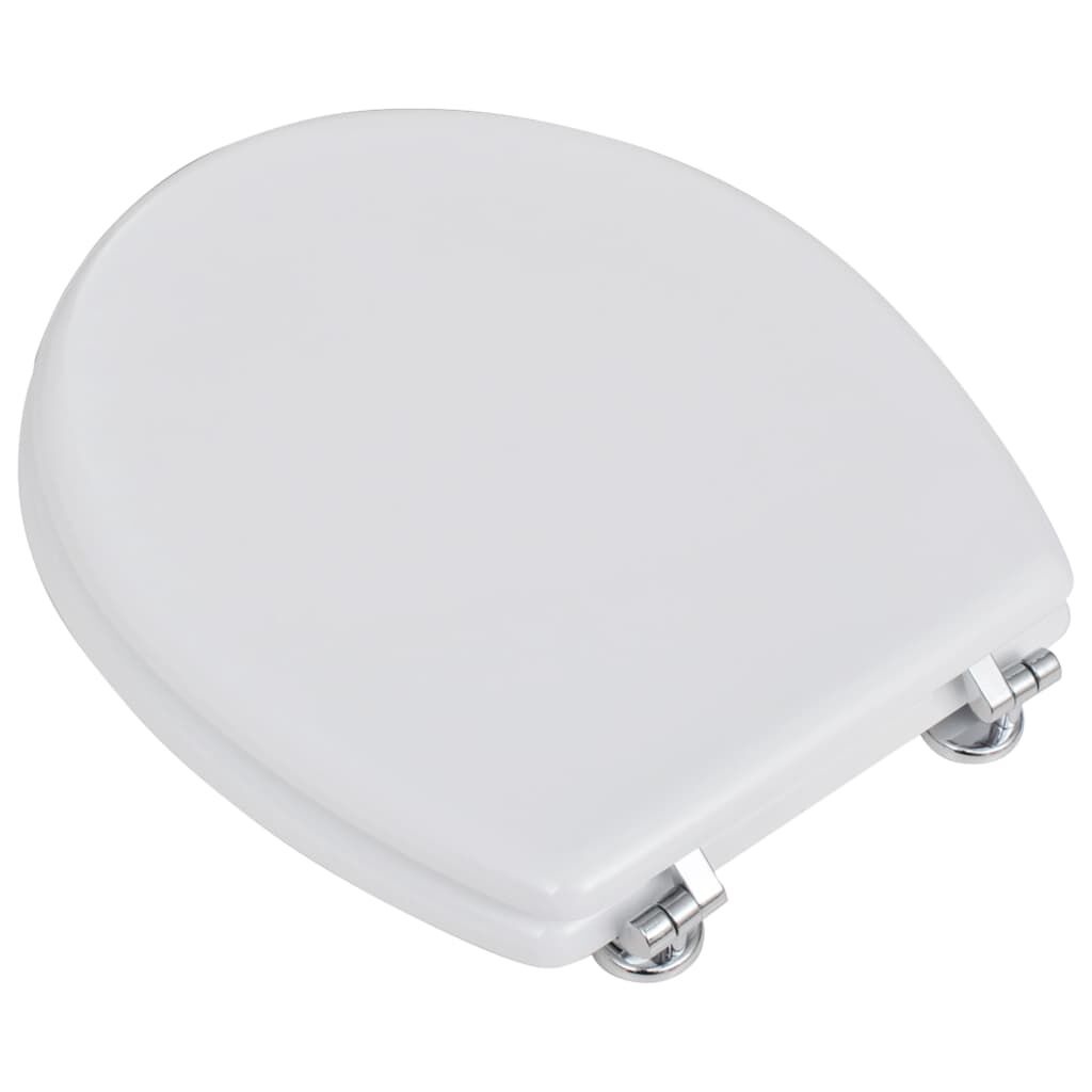 vidaXL Toiletbril Wit MDF - Simpel Design - 47% Korting!