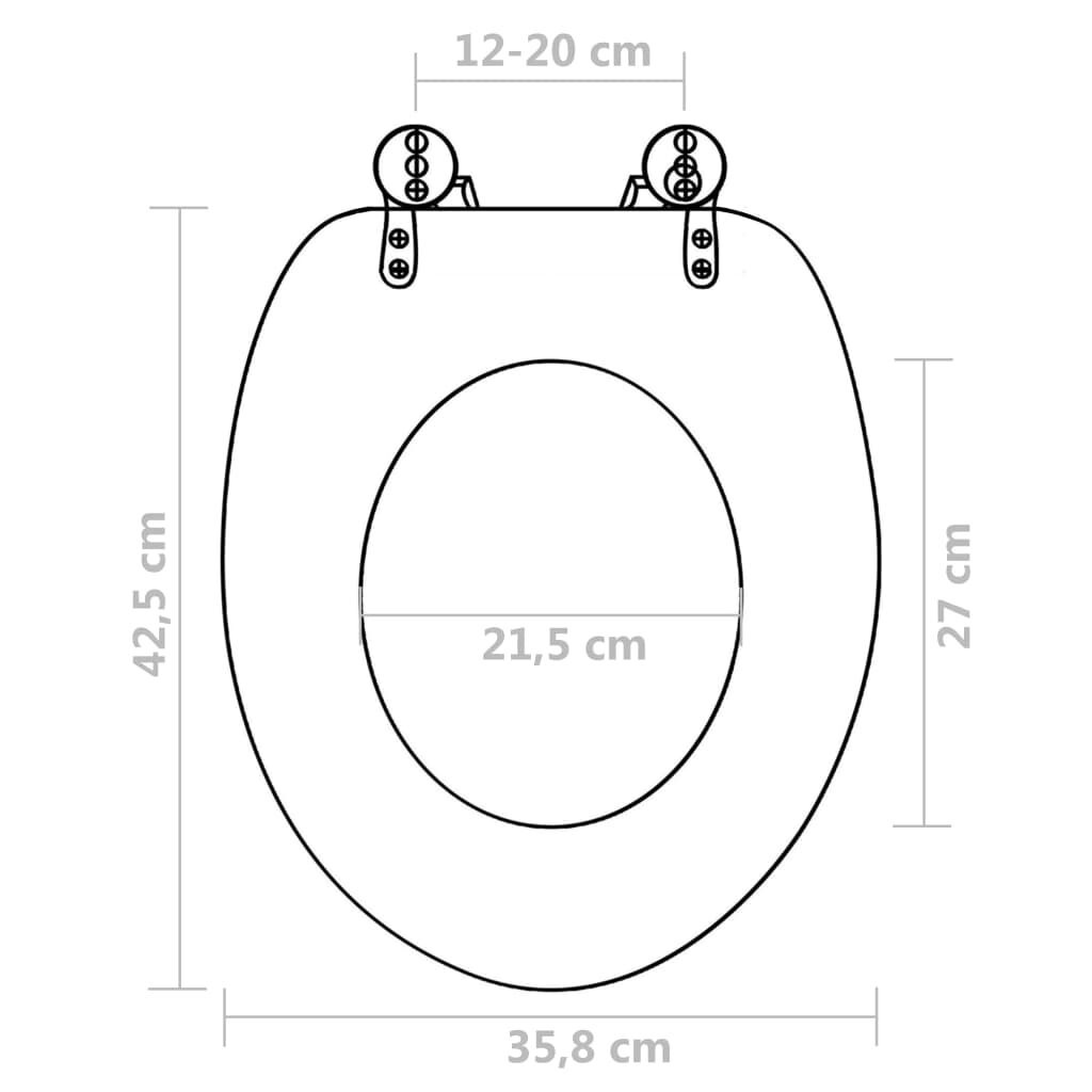 vidaXL Toiletbril Wit MDF - Simpel Design - 47% Korting!
