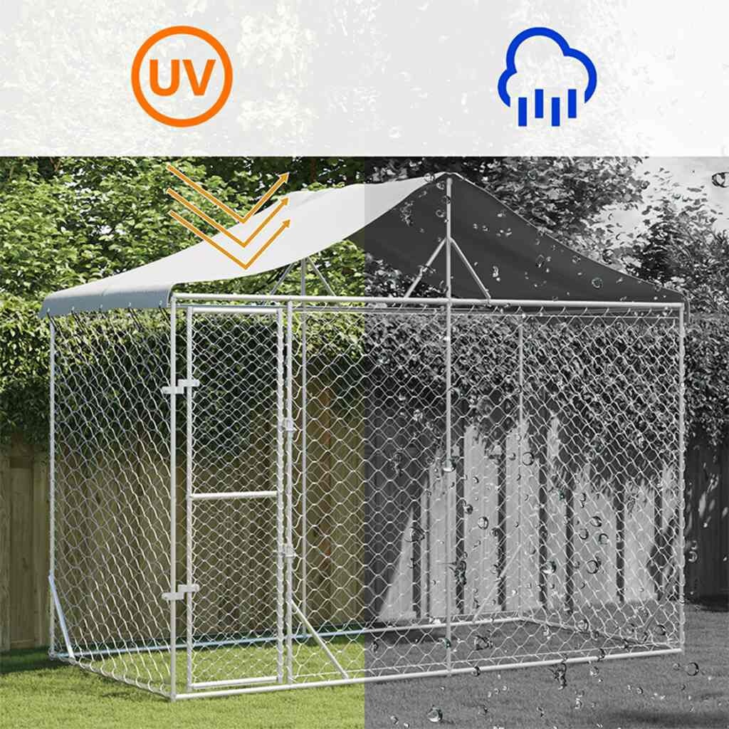 Hondenkennel met Dak 3x1,5x2,5m - 42% Korting!