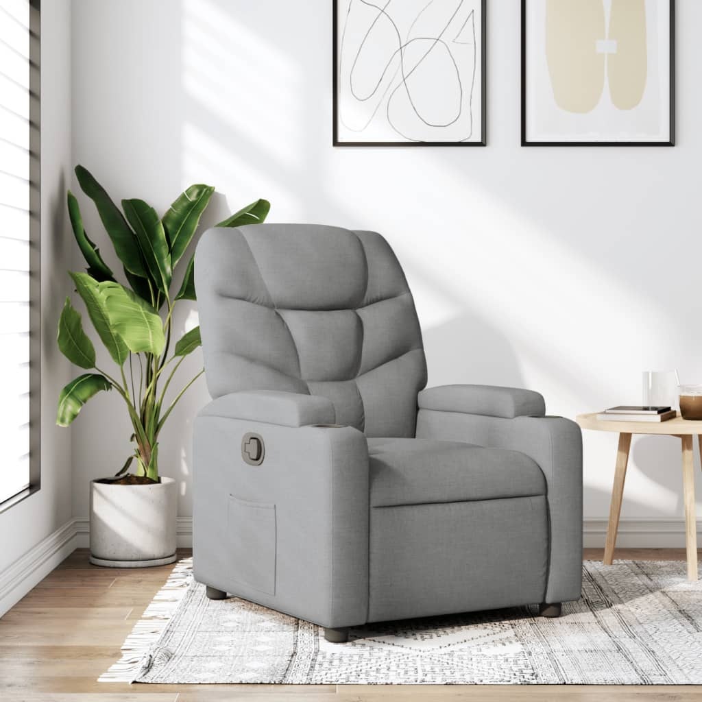 vidaXL Verstelbare Fauteuil Lichtgrijs - 35% Korting!