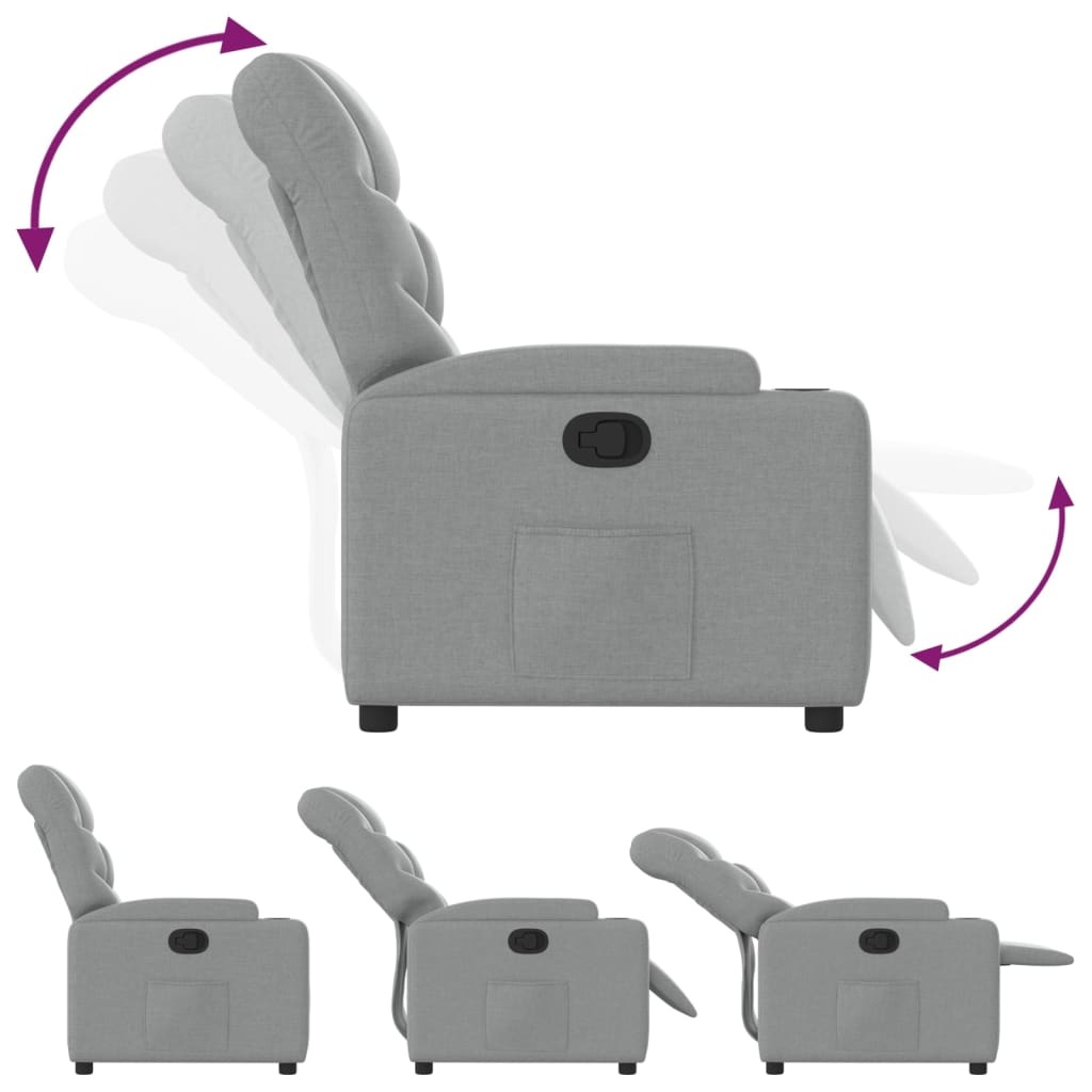 vidaXL Verstelbare Fauteuil Lichtgrijs - 35% Korting!