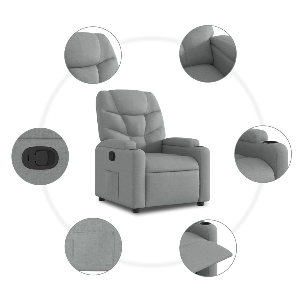 vidaXL Verstelbare Fauteuil Lichtgrijs - 35% Korting!