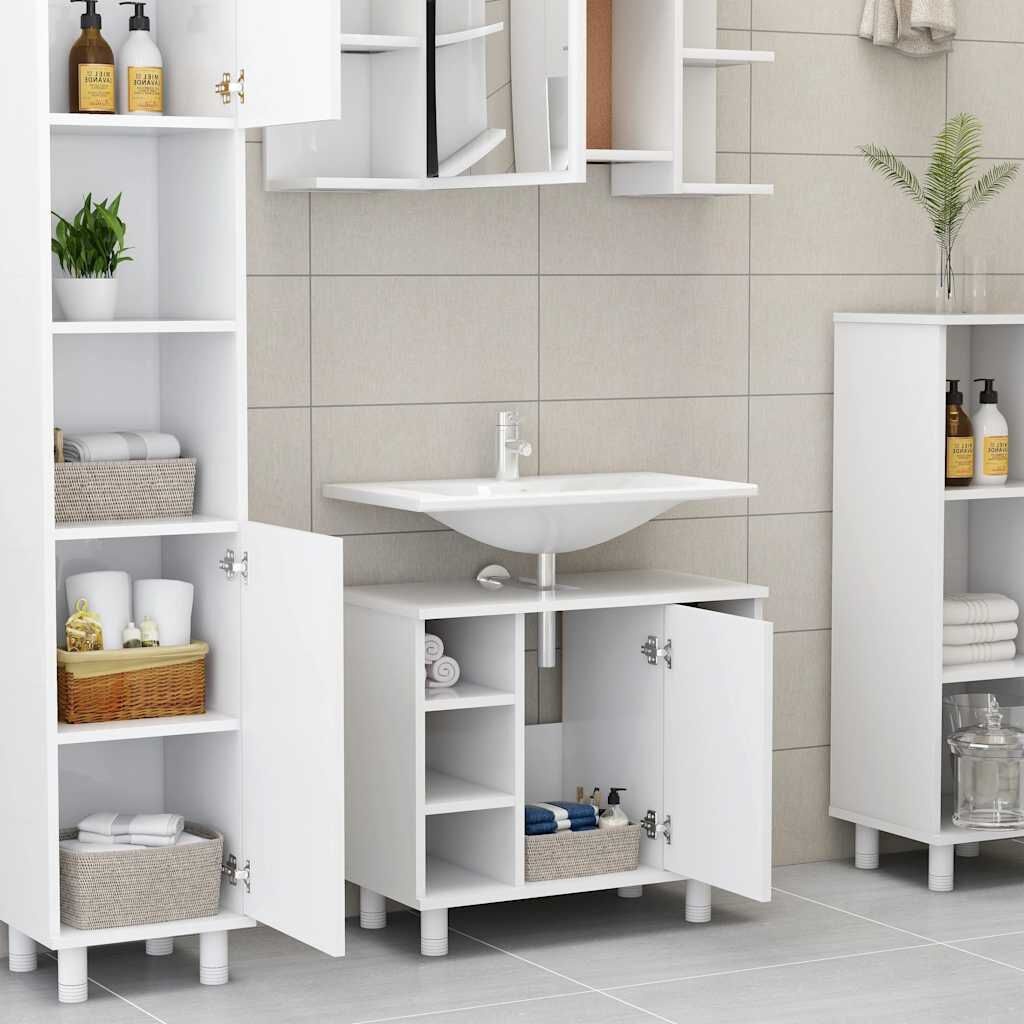 vidaXL Badkamerkast Wit 60cm - Zo Goed Als Nieuw - 35% Korting!