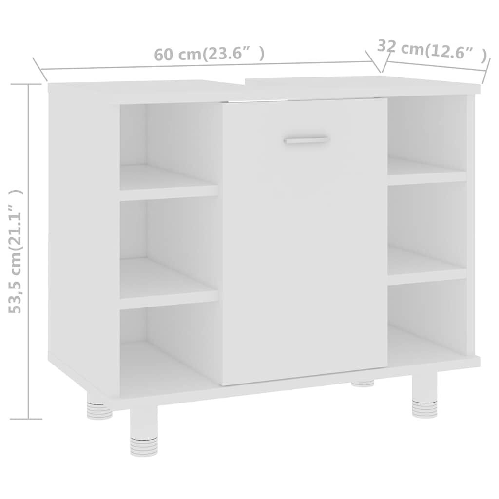 vidaXL Badkamerkast Wit 60cm - Zo Goed Als Nieuw - 35% Korting!
