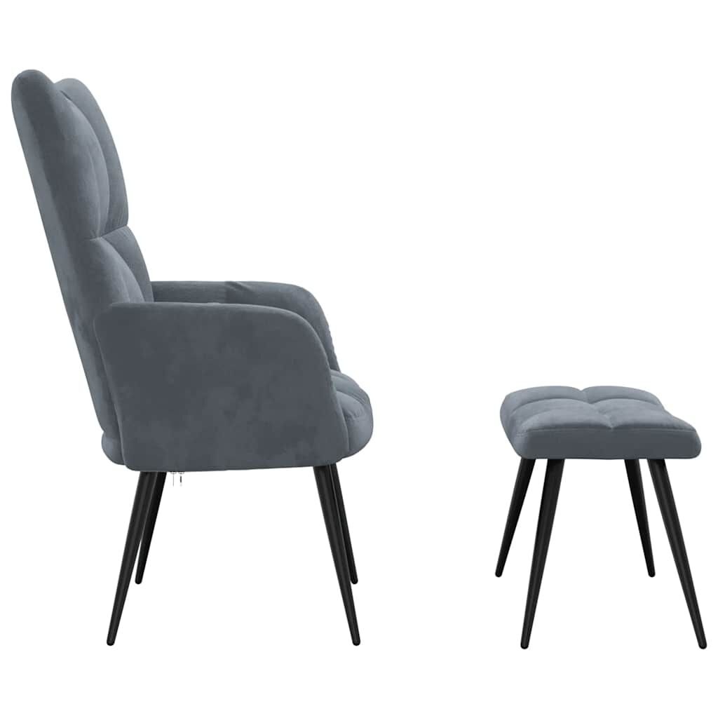 Relaxstoel met Voetenbank Donkergrijs - 42% Korting!