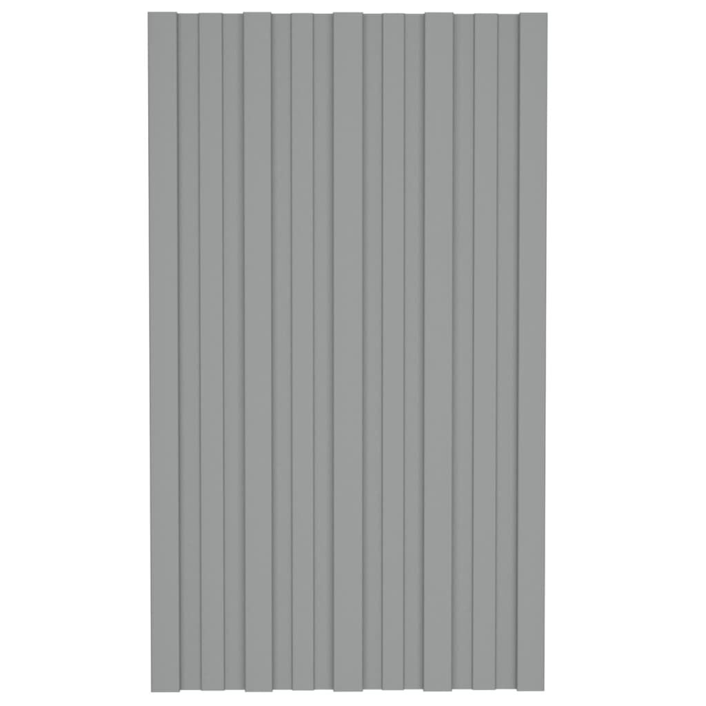 vidaXL Dakpanelen 36 st 80x45 cm gegalvaniseerd staal grijs