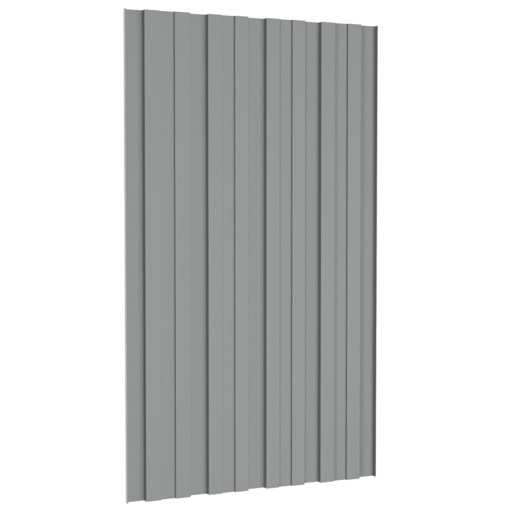 vidaXL Dakpanelen 36 st 80x45 cm gegalvaniseerd staal grijs
