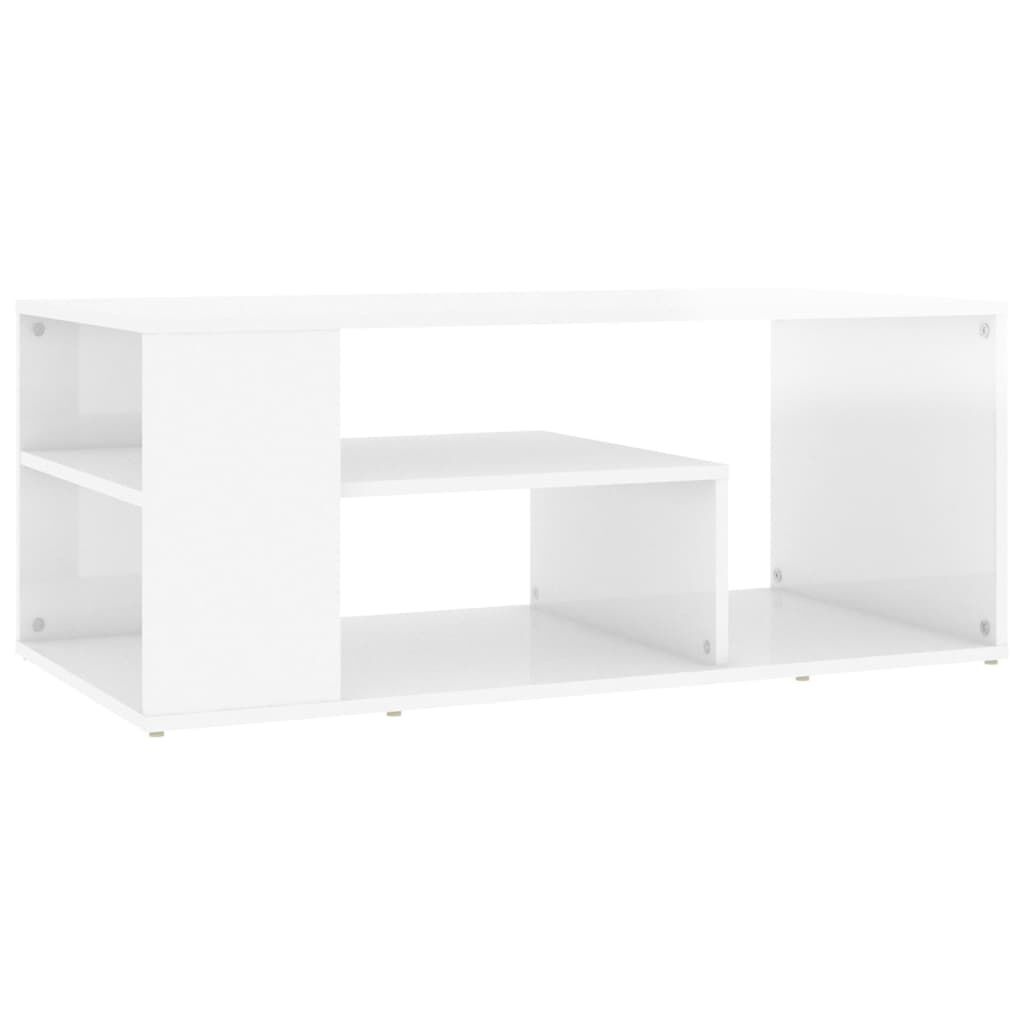 Salontafel Hoogglans Wit 100x50x40cm - 35% Korting!