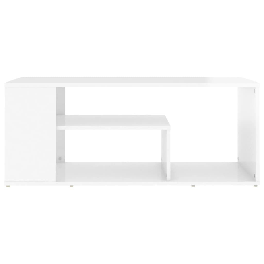 Salontafel Hoogglans Wit 100x50x40cm - 35% Korting!