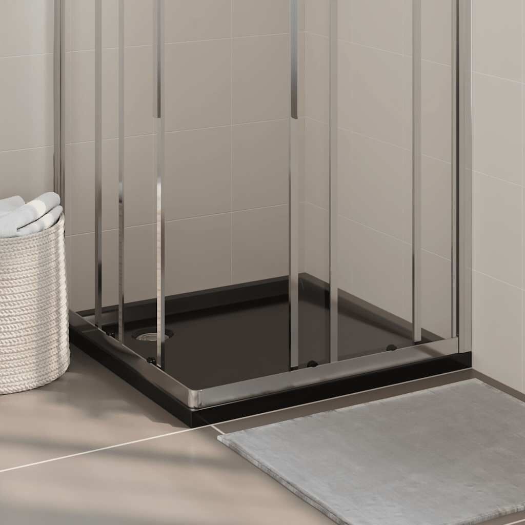 vidaXL Douchebak Vierkant 80x80 Zwart - 35% Korting!