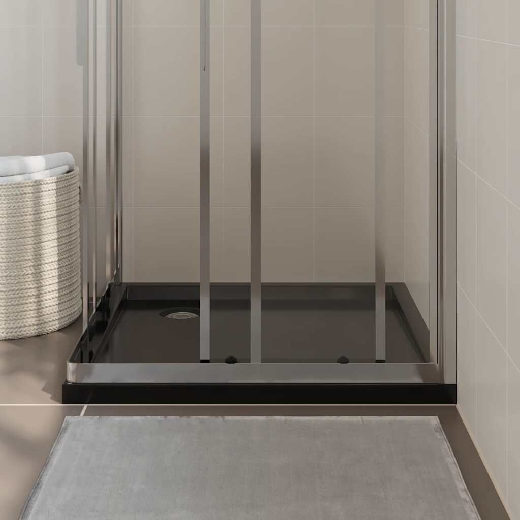 vidaXL Douchebak Vierkant 80x80 Zwart - 35% Korting!