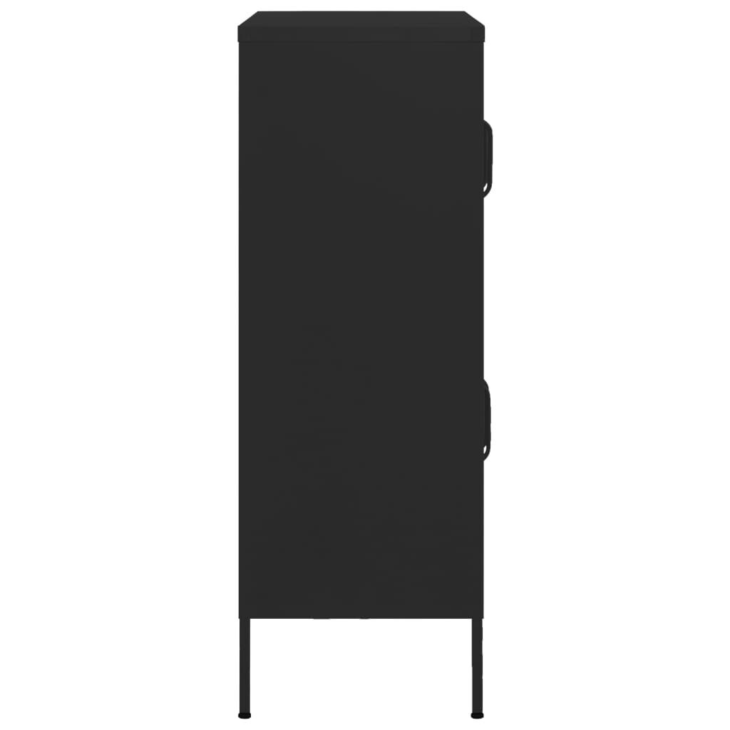 vidaXL Opbergkast Zwart 80x35x101,5cm - 35% Korting!