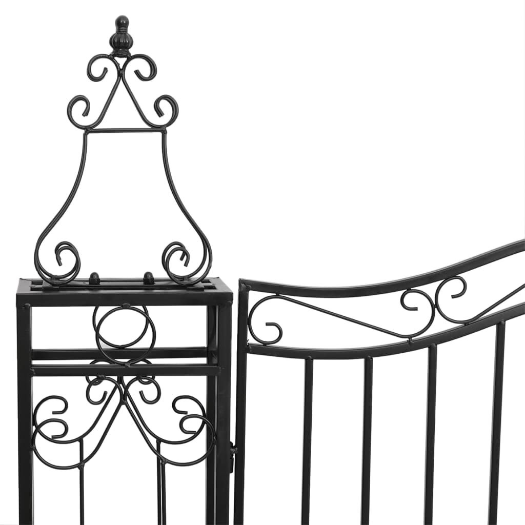Smeedijzeren Poort 121cm Zwart - Krasjes, 55% Korting!